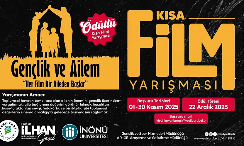 Yeşilyurt Belediyesi'nden 'Gençlik ve Ailem' Temalı Ödüllü Kısa Film Yarışması