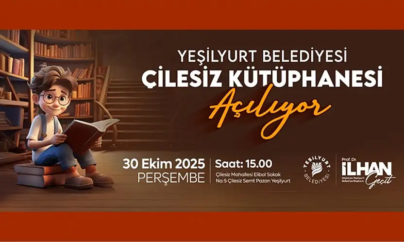 Yeşilyurt Belediyesi'nden Kültürel Yatırım: Çilesiz Kütüphanesi Açılıyor