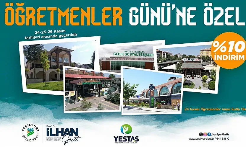 Yeşilyurt Belediyesi'nden Öğretmenler Günü'ne Özel İndirim Müjdesi!