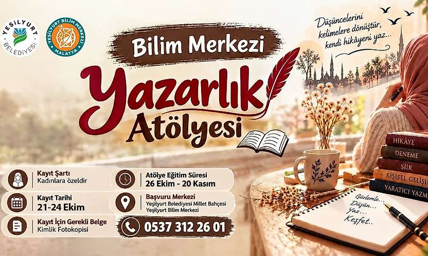 Yeşilyurt'ta Kadınlara Özel Yazarlık Atölyesi Başlıyor!