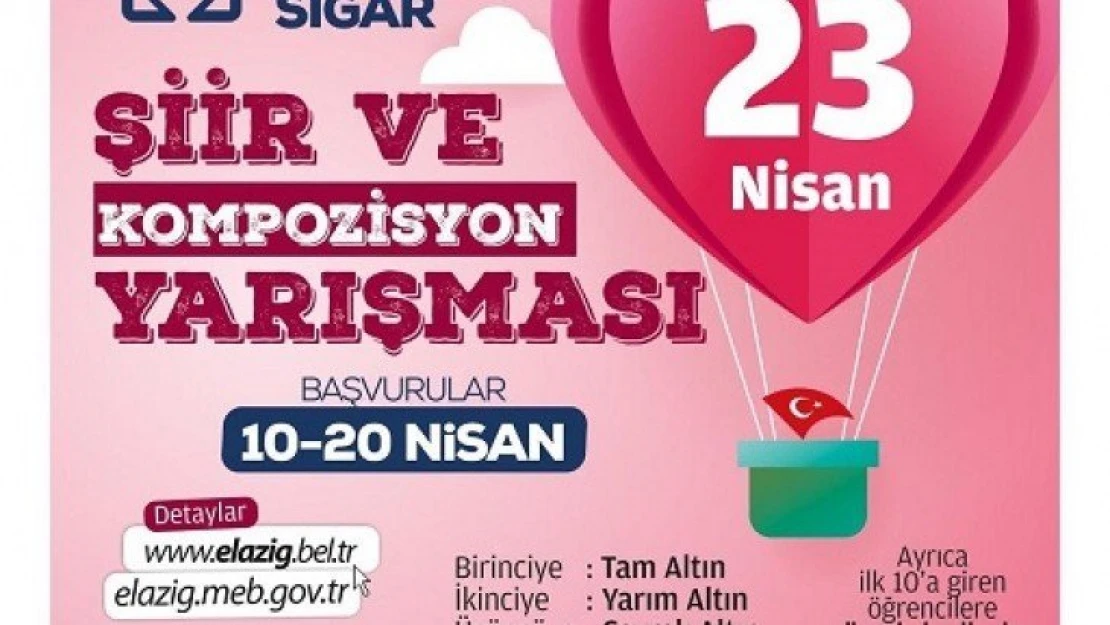 '23 Nisan' temalı şiir ve kompozisyon yarışması