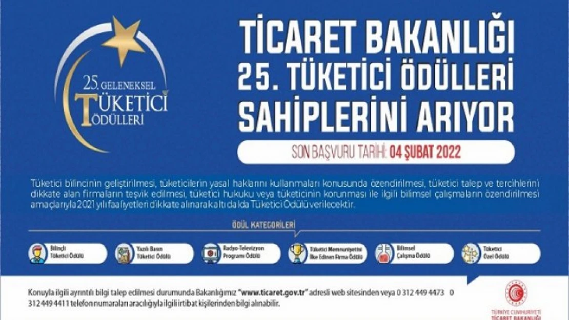 25'inci Tüketici Ödülleri Sahiplerini Arıyor.