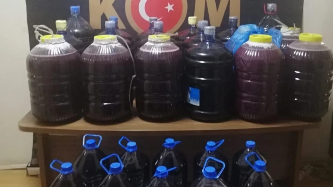 394 Litre El Yapımı Şarap Ele Geçirildi