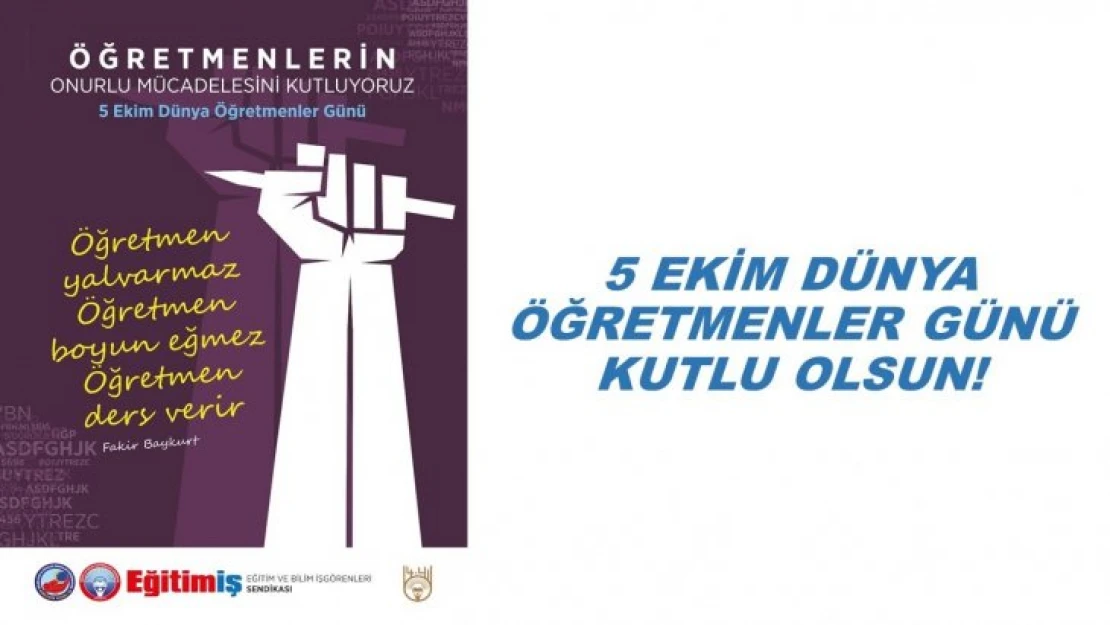 5 Ekim Dünya Öğretmenler Günü Kutlu Olsun!