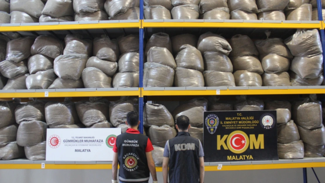 7 ton 300 kg kaçak tütün ele geçirildi