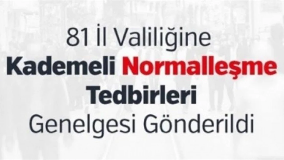 81 İl Valiliğine Kademeli Normalleşme Tedbirleri Genelgesi Gönderildi