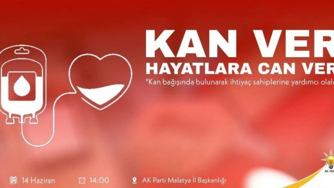 AK Parti'den Kan Bağışı Kampanyası