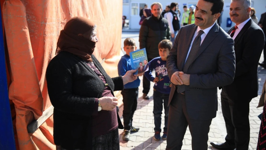 AK Partili Taşkın'dan konteyner kent ziyareti