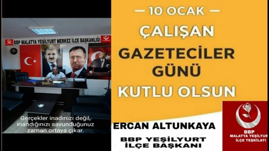 Başkan Altunkaya'dan 10 Ocak Çalışan Gazeteciler Günü Kutlama Mesajı