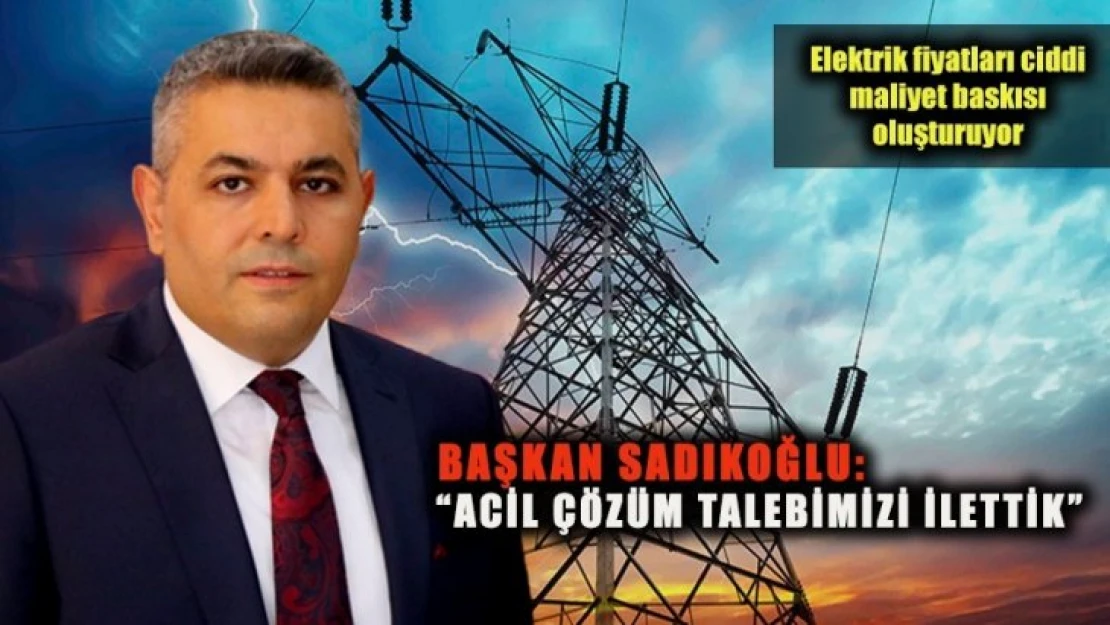 Başkan Sadıkoğlu: 'Acil çözüm talebimizi ilettik'