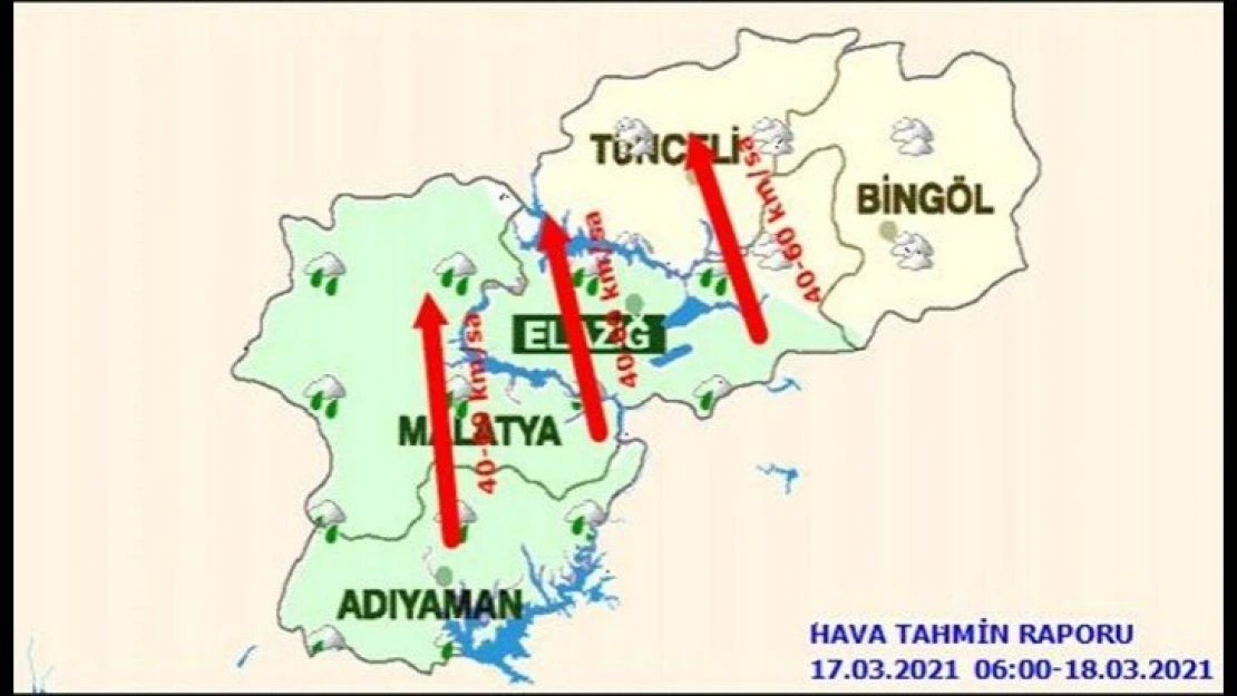 Bölgede öğleden sonra yağış olacağı tahmin edilmekte