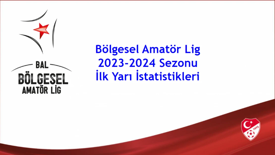 Bölgesel Amatör Lig 2023-2024 Sezonu İlk Yarı İstatistikleri