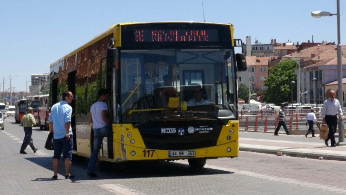 Malatya'da 14-15 Temmuz'da Saat 19:00'dan Sonra Ulaşım Ücretsiz Olacak