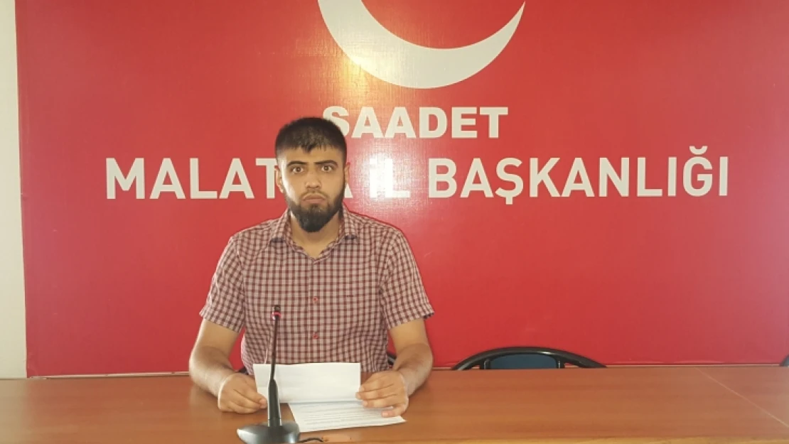 Saadet Partisi Gençlik Kollarından Kudüs Mitingi Açıklaması