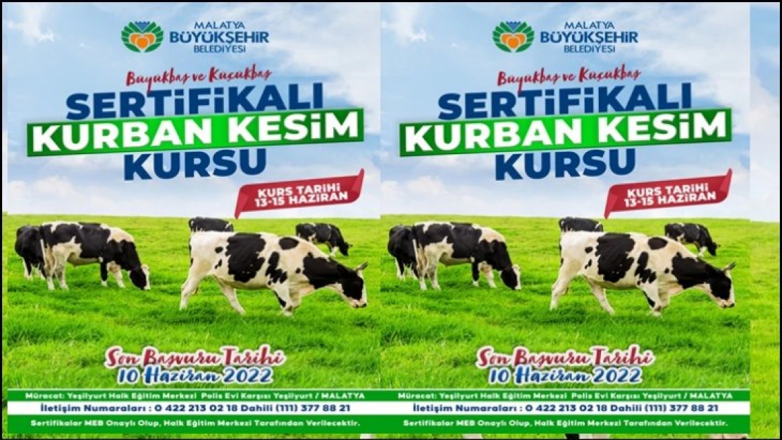 Büyükşehir Belediyesi Sertifikalı Kurban Kesim Kursu Düzenliyor