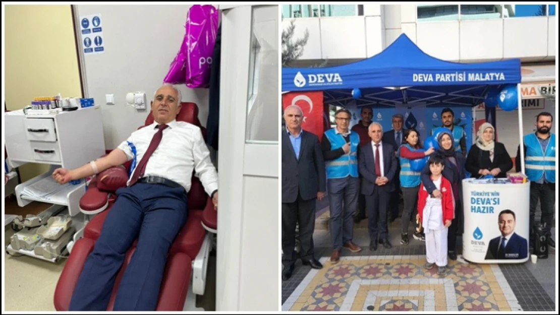 Deva Partisi Malatya İl Başkanlığı  Kızılay'a Kan Bağışı Yaptı