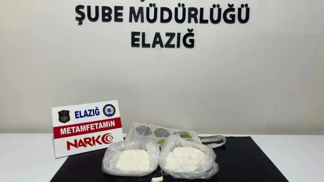 Elazığ'da 1,5 kilogram metamfetamin ele geçirildi