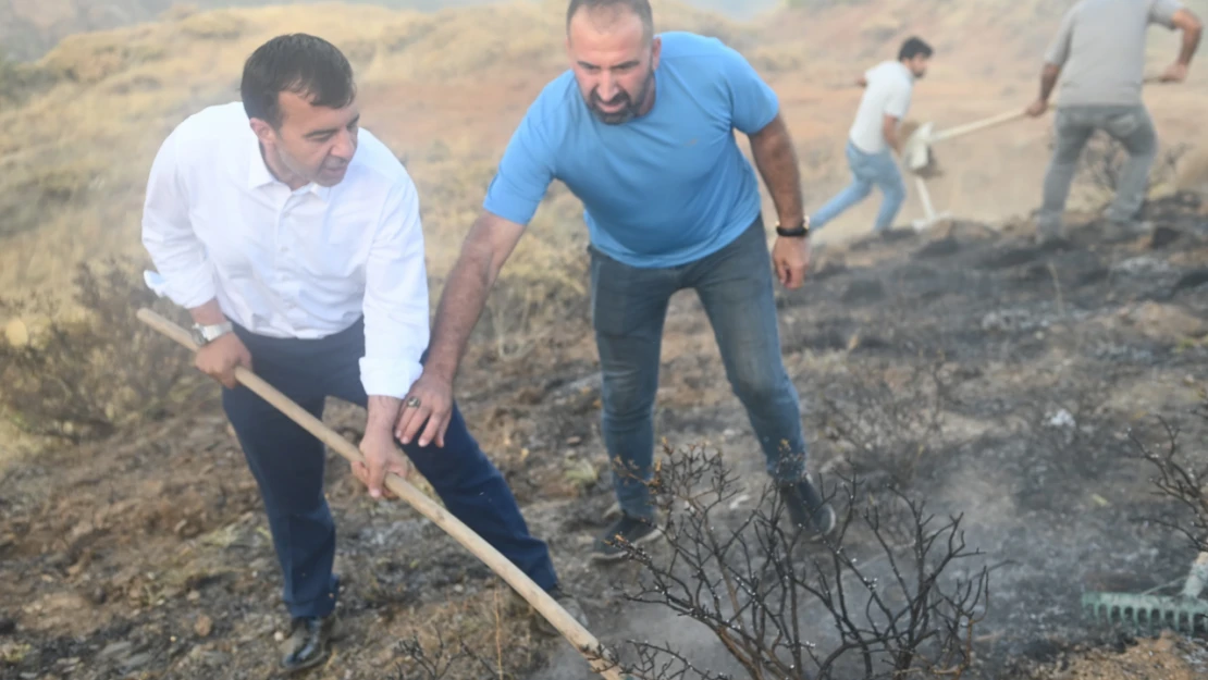 Gündeğer-Yediyol mevkiinde yangın