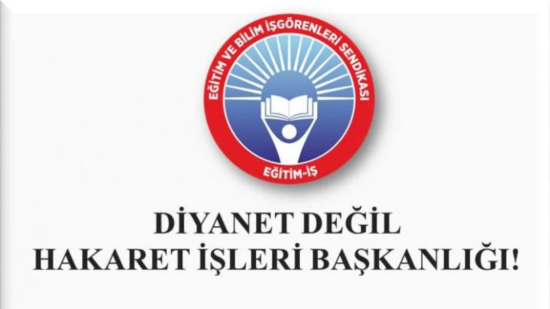 Diyanet Değil Hakaret İşleri Başkanlığı!