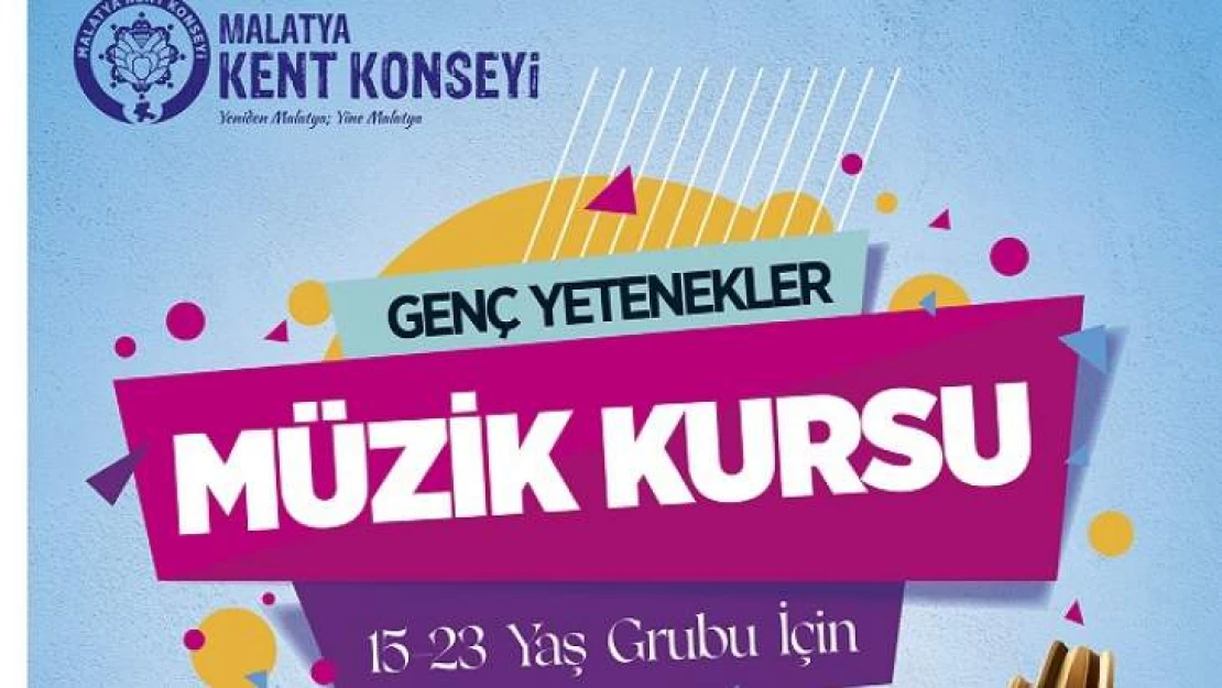 Malatya Kent Konseyi Gençler İçin Tiyatro ve Müzik Kursu Açıyor