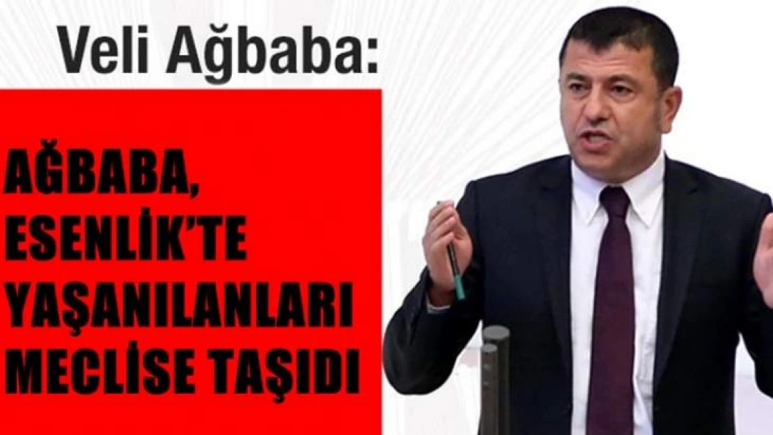 Ağbaba, Esenlik 'te yaşanılanları Meclise Taşıdı