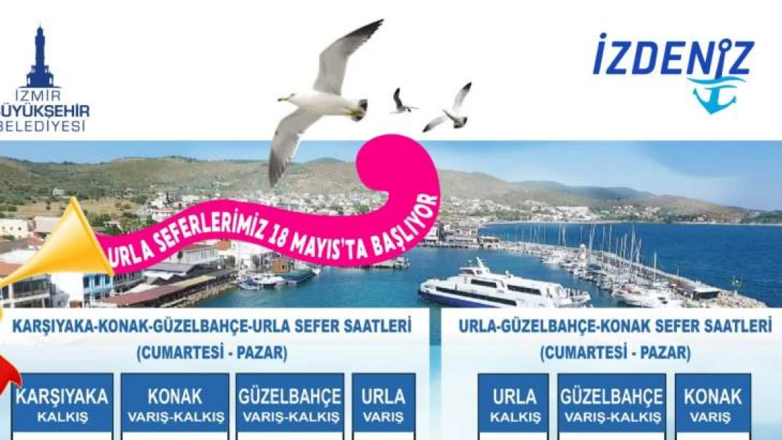 Urla vapur seferleri 18 Mayıs'ta başlıyor