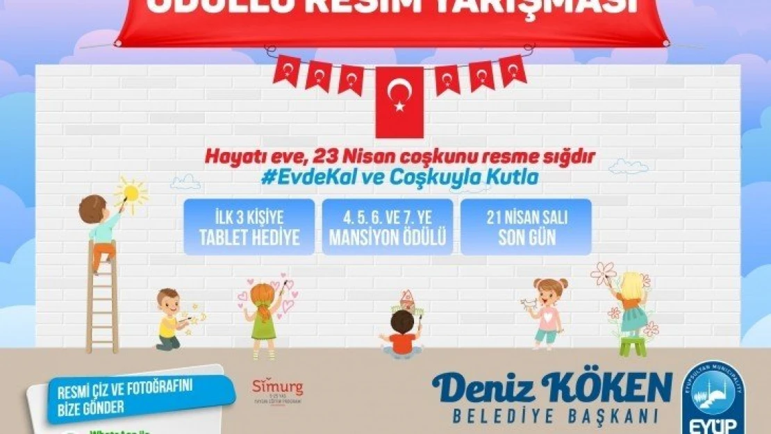 'Hayatı Eve, 23 Nisan Coşkunu Resme Sığdır'