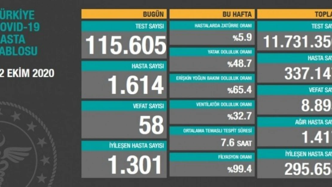 İyileşenlerin sayısı 295 bin 658'e yükseldi.