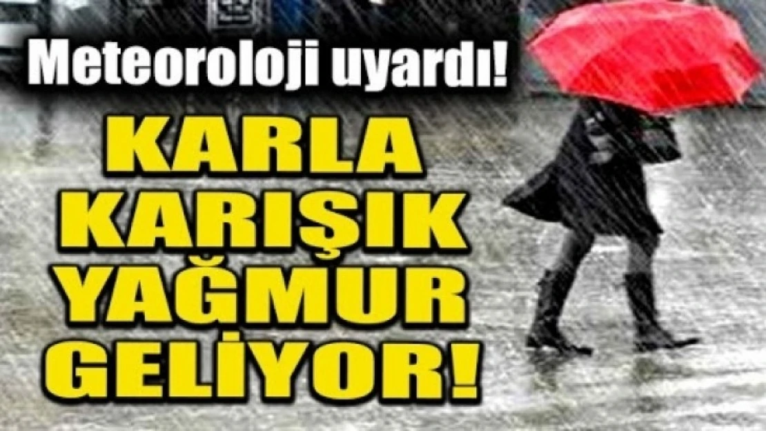 Karla Karışık Yağmurlu hava