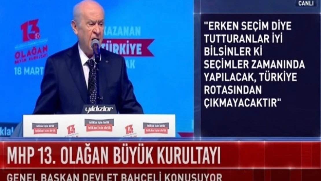 Kutlu Gün! Lider Bahçeli, 13. Olağan Büyük Kurultayı'nda konuşuyor