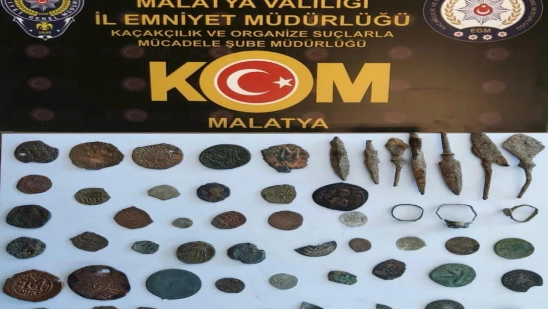 Malatya'da çok sayıda tarihi eser ele geçirildi