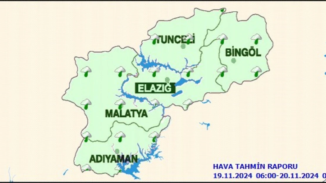 Malatya'da  Günlük Hava Tahmin Raporu