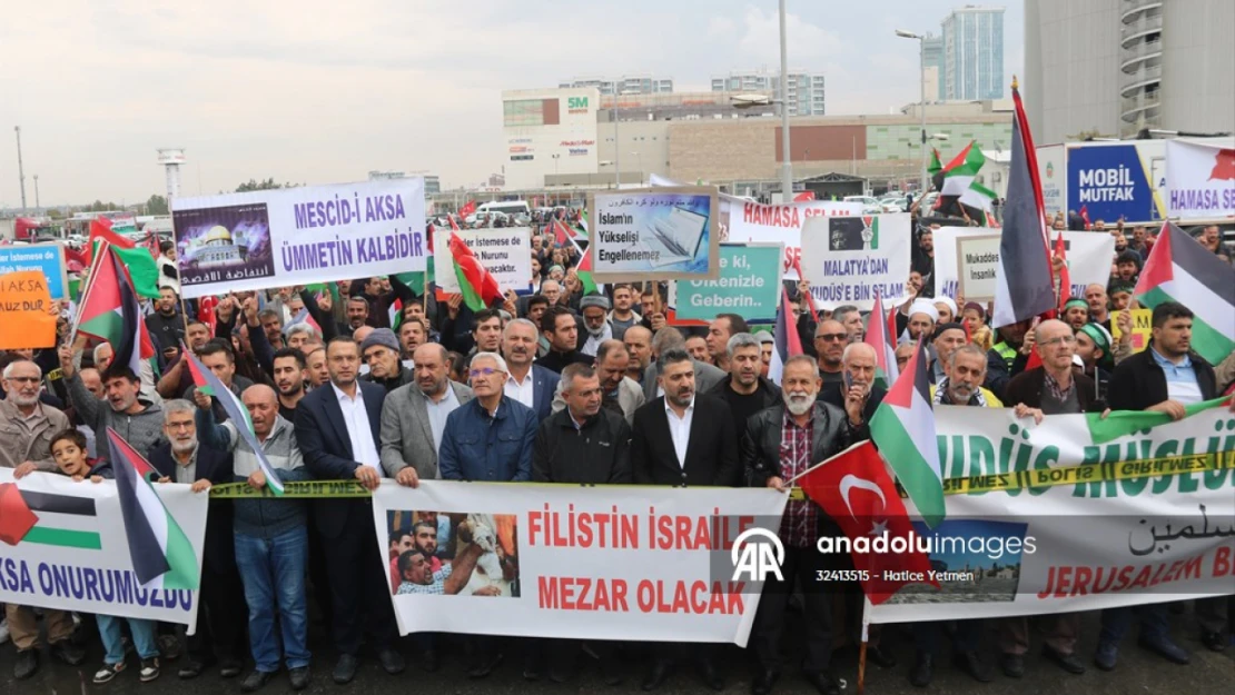 Malatya'da İsrail'in Filistin'e yönelik saldırıları kınandı