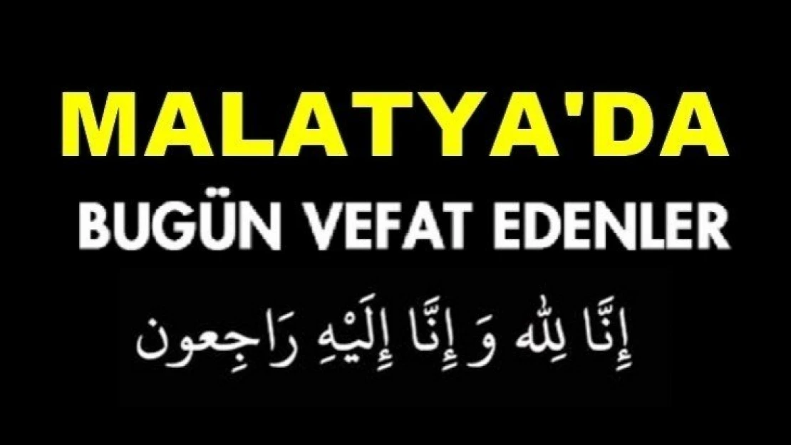 Malatya'da Vefat Sayılarında Yakalanamayan İstikrar