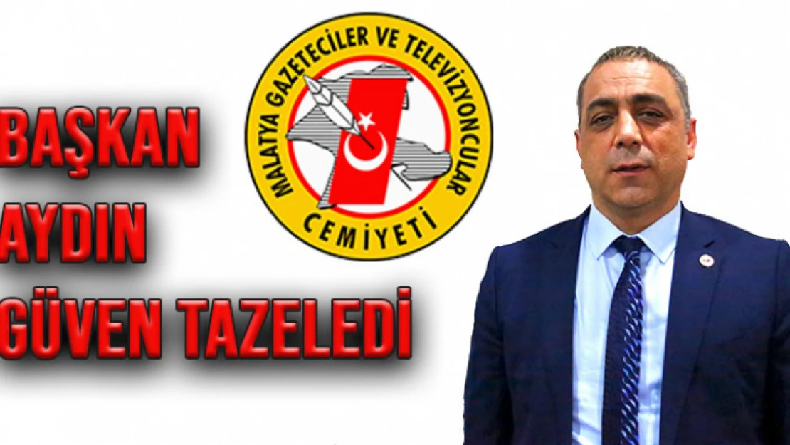 Malatya Gazeteciler Ve Televizyoncular Cemiyeti Başkanı Mehmet Aydın Güven Tazeledi...