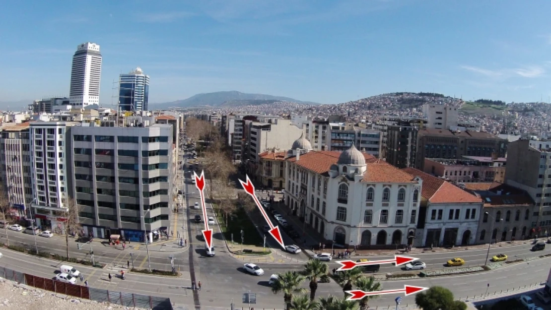 Konak-Alsancak arasında yeni trafik düzeni