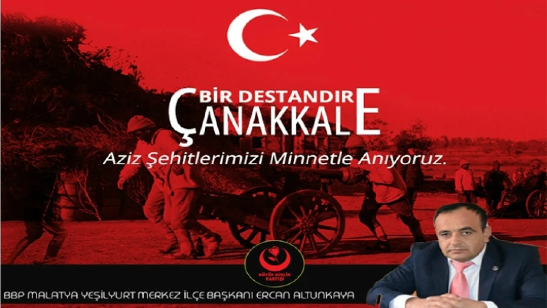 Başkan Altunkaya'nın Çanakkale Zaferi Mesajı