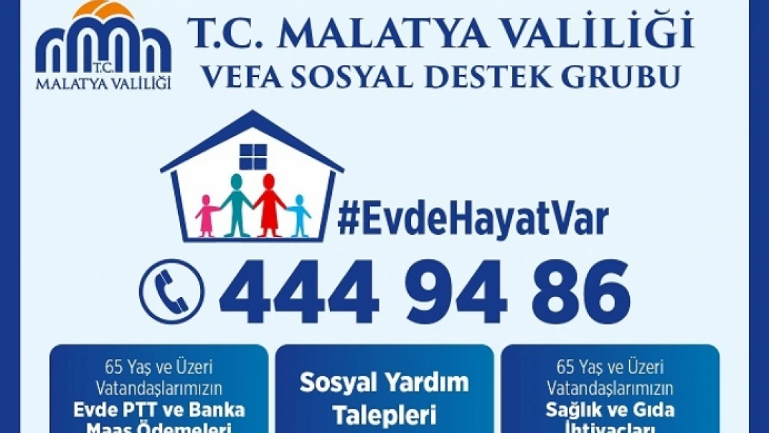 Malatya Valiliği (Sosyal Destek Çağrı Merkezi İletişim Hattı)