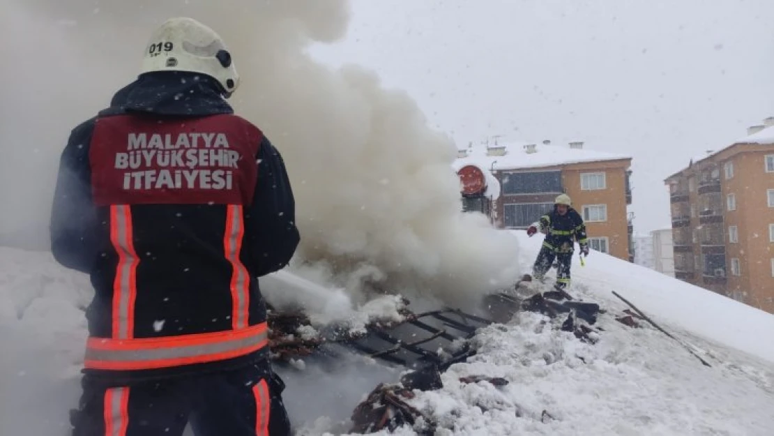 Malatya Yeşilyurt İlçesinde Ev Yangını