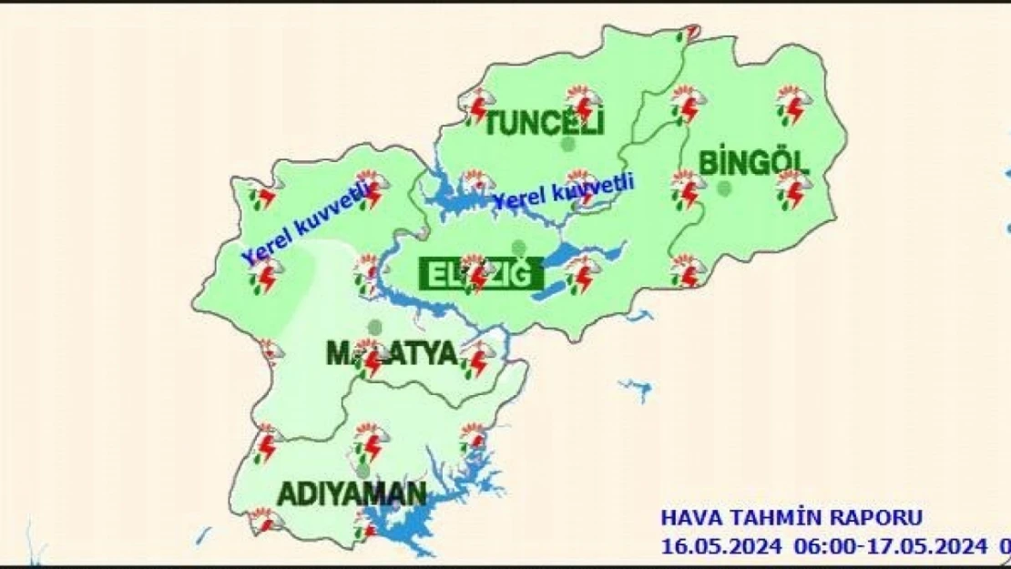 Meteoroloji Uyardı: Malatya'nın kuzey kesimleri yer yer kuvvetli yağış