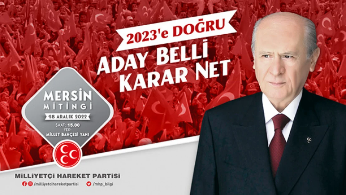 MHP Lideri Bahçeli Mersin mitinginde on binlerce insana hitap etti.