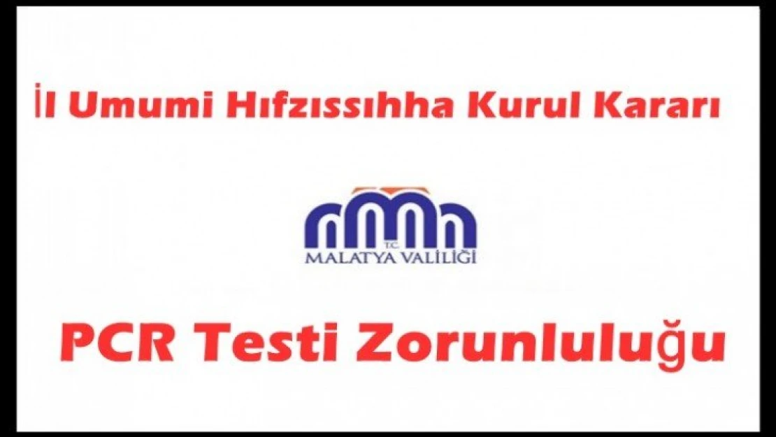 PCR Testi Zorunluluğu