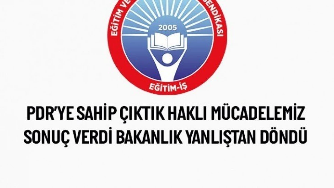 PDR'ye Sahip Çıktık Haklı Mücadelemiz Sonuç Verdi Bakanlık Yanlıştan Döndü