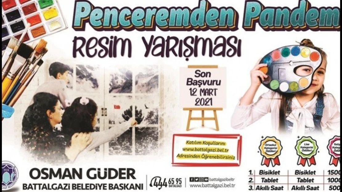 Penceremden Pandemi Konulu Resim Yarışması