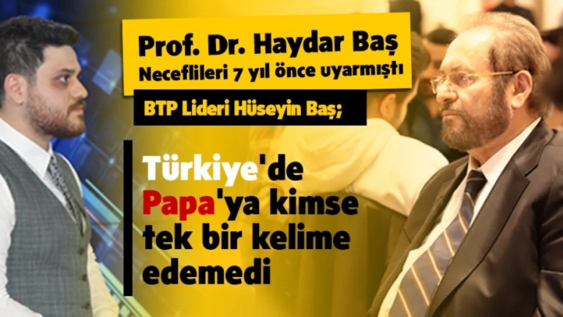 Prof. Dr. Haydar Baş'ın 7 yıl önceki uyarılarını akıllara getirdi.