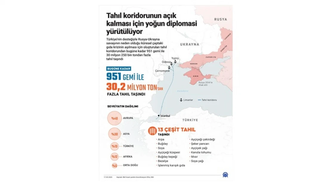 Tahıl koridorunun açık kalması için yoğun diplomasi yürütülüyor