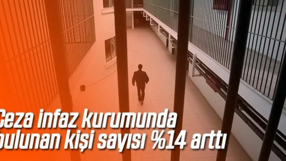 Ülkemizde ceza infaz kurumunda bulunan kişi sayısı  arttı.