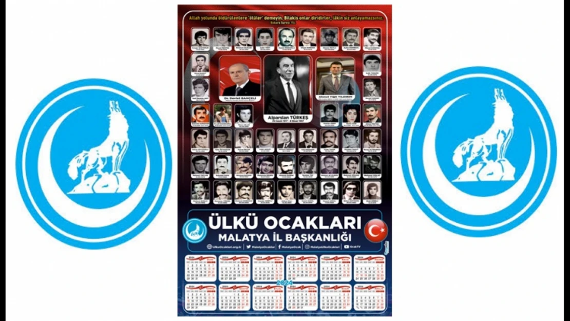 Ülkü Ocakları Malatya İl Başkanlığından Şehitlerimiz Anısına 2024 Takvimi