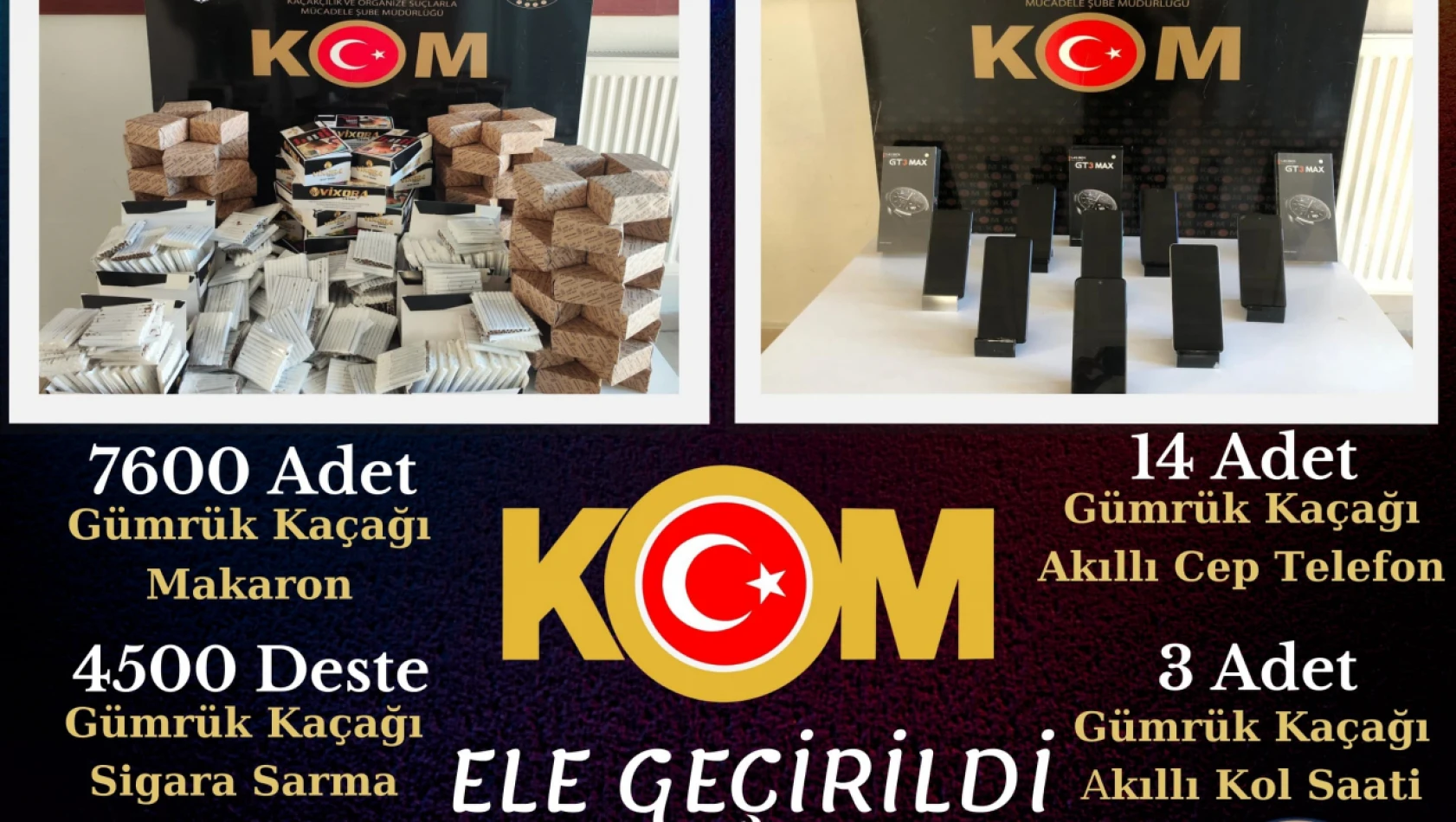 Gümrük Kaçağı Malzemelere El Kondu