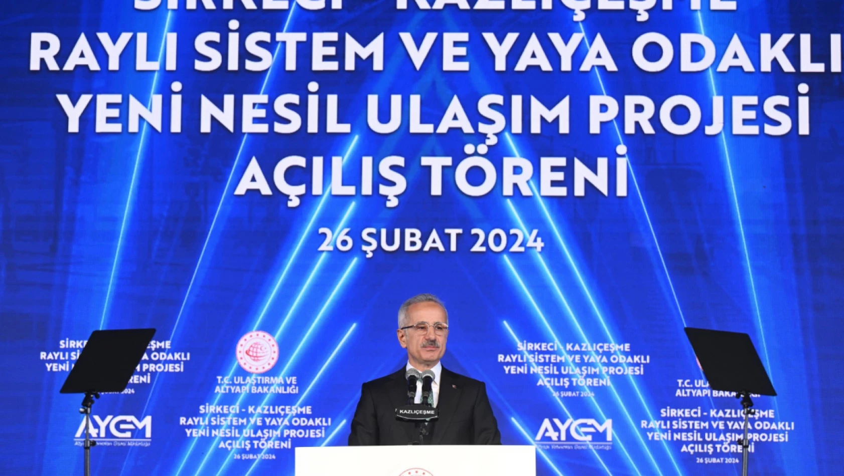 Sirkeci-Kazlıçeşme Raylı Sistem Hattı' Cumhurbaşkanı Erdoğan Tarafından Hizmete Açıldı